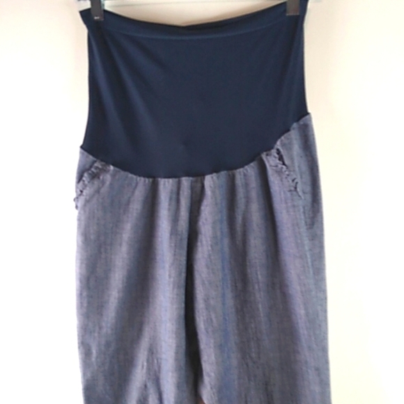Motherhood Maternity - Blue Cotton Blend Pant - Size Large - Picture 2 of 7